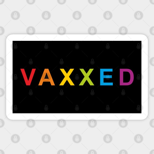 Vaxxed Color Sticker by Peter the T-Shirt Dude